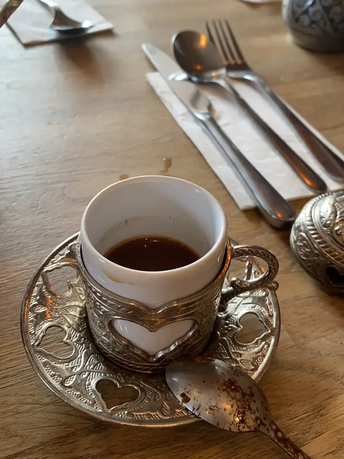 Turkish coffee, proper cezve set